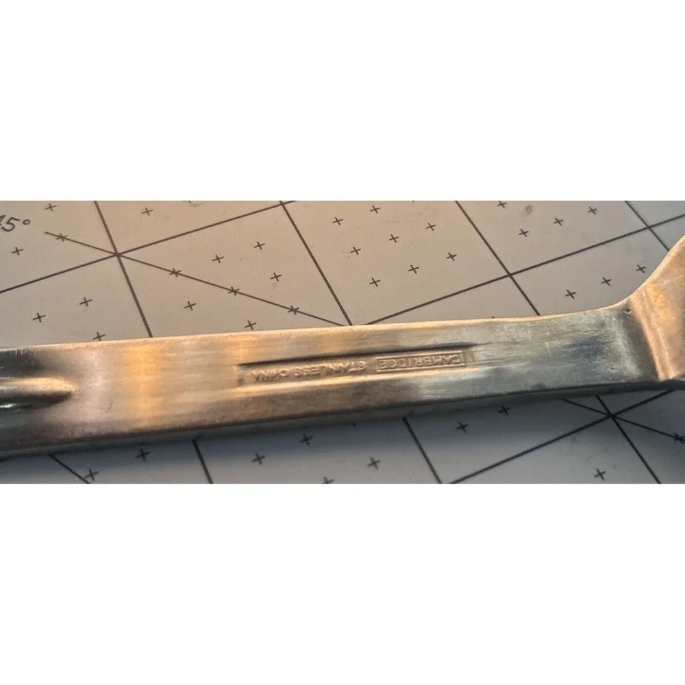 CAMBRIDGE STAINLESS STEEL KOREA MODERNA PATTERN PIERCED HANDLE PLACE FORK 🍽